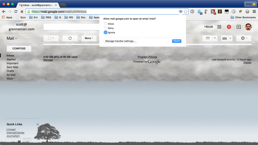 Allow Gmail to be default for mailto